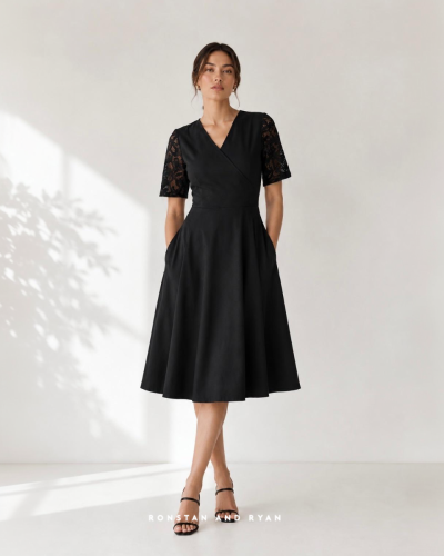 GWEN Laced Sleeves Dress