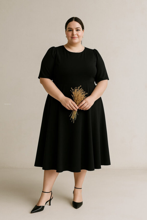 CARMINE IN PLAIN Women's Elegant Petit, Extended and Maternity Size Cocktail, Casual, Formal and Wedding Guest Midi Dress - Image 6