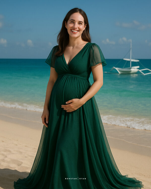 LEONA TULLE Flutter Sleeved - Gorgeous Surplice Neck complete with Tulle A line skirt - Image 7