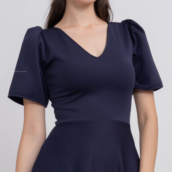 MEREDITH V Neckline Women’s Elegant - Flattering Fit, Formal and Wedding Guest and Bridesmaid Dresses for Women - Image 3