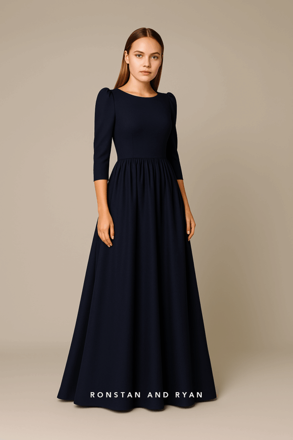 RILEY (ONHAND) Gathered-Waist Gown Elegance in Every Curve - Image 2